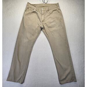Levis 559 Jeans Mens 33x32 Relaxed Fit Straight Leg Khaki 100% Cotton Tan *33x30